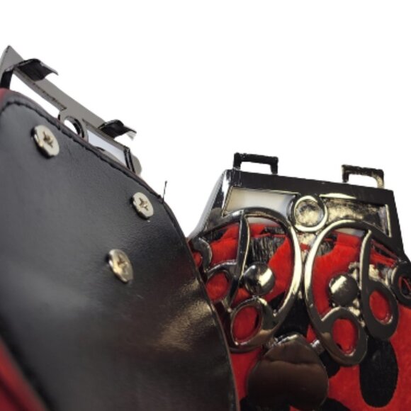 WOMENS Red Belt Animal Print Stretchy Belt - Picture 9 of 12